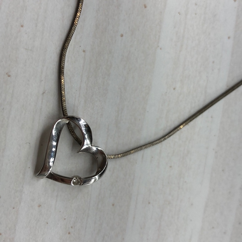 Kay jewelers Italian silver & diamond heart charm
